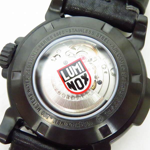 実際に弊社で買取させて頂いたLUMINOX/ルミノックス 6501 BLACKOUT/ブラックアウト 自動巻きの画像 3枚目