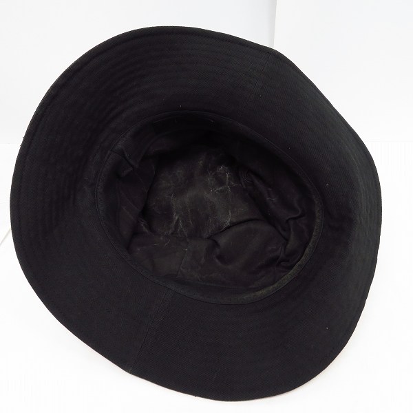実際に弊社で買取させて頂いたBACKLASH/バックラッシュ ラムレザーリボン付き キャンバスコットン中折れハット 707-01の画像 3枚目