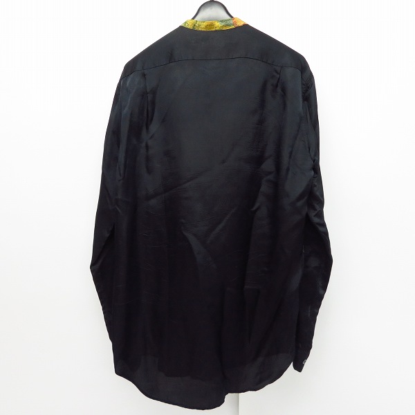 実際に弊社で買取させて頂いたDries Van Noten/ドリスヴァンノッテン ノーカラー長袖シャツ 花柄/48の画像 1枚目