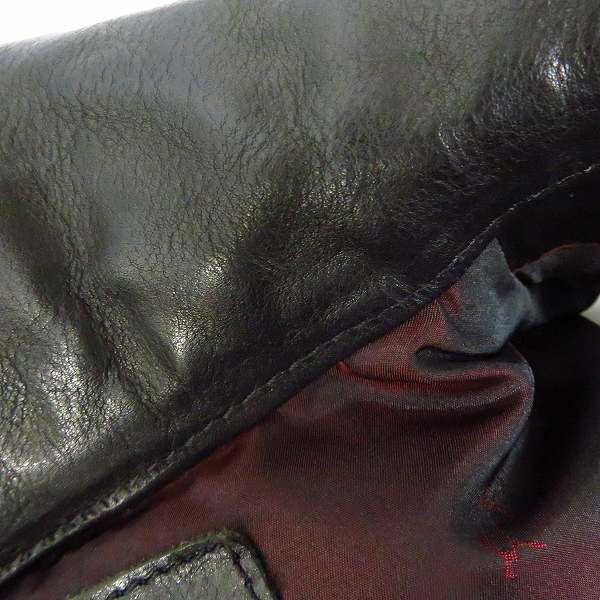 実際に弊社で買取させて頂いたBACK BONE/バックボーン カウハイドレザー ダウンベスト/BB13FW-LV11/Sの画像 6枚目