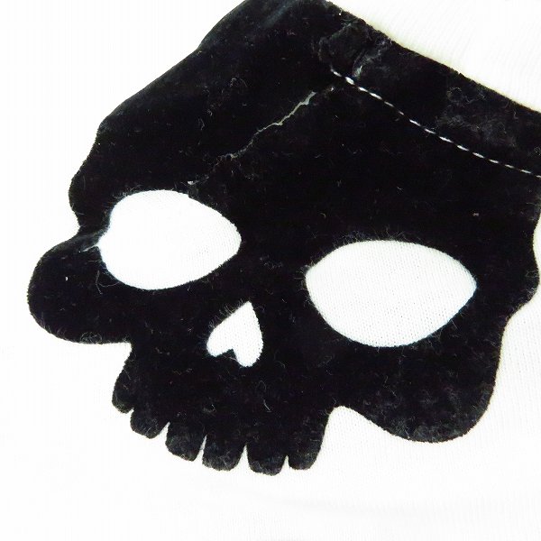 実際に弊社で買取させて頂いたHYDROGEN/ハイドロゲン スカルパッチ ハーフスリーブ/半袖 カットソー/Tシャツ ホワイト/白 Size：Lの画像 5枚目