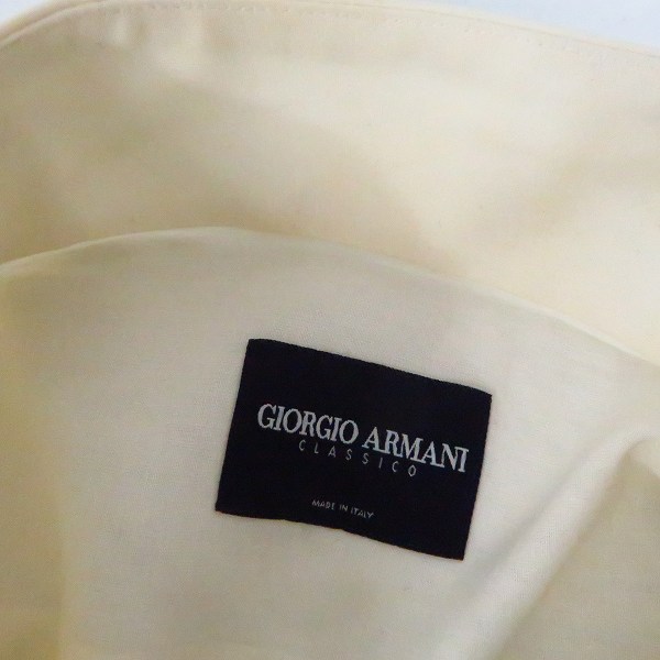 実際に弊社で買取させて頂いたGIORGIO ARMANI/ジョルジオアルマーニ CLASSICO ホワイト 長袖 シャツ 41/16の画像 2枚目