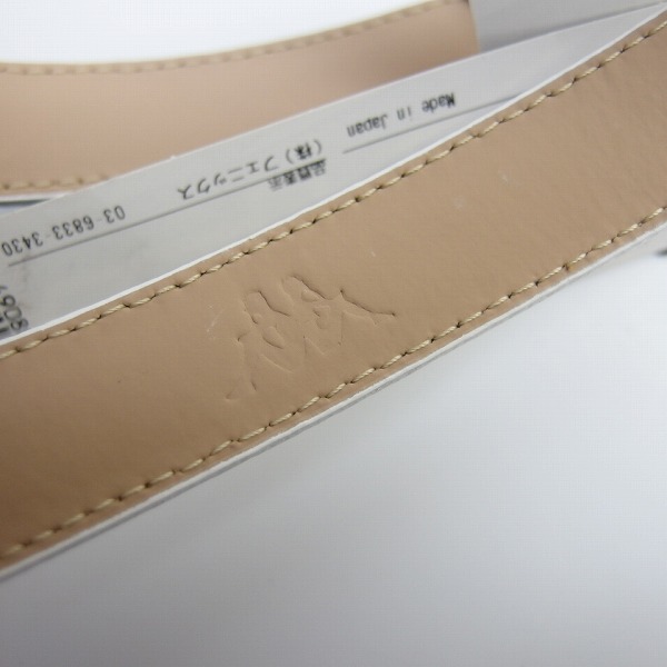 実際に弊社で買取させて頂いた【未使用】kappa/カッパ ゴルフ レザーベルト クロコ型押し ホワイト 88の画像 3枚目