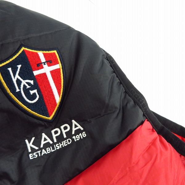 実際に弊社で買取させて頂いた【未使用】Kappa/カッパ ロゴワッペン付き ダウンベスト ゴルフウェア ブラック×レッド KG652VE42/Lの画像 5枚目