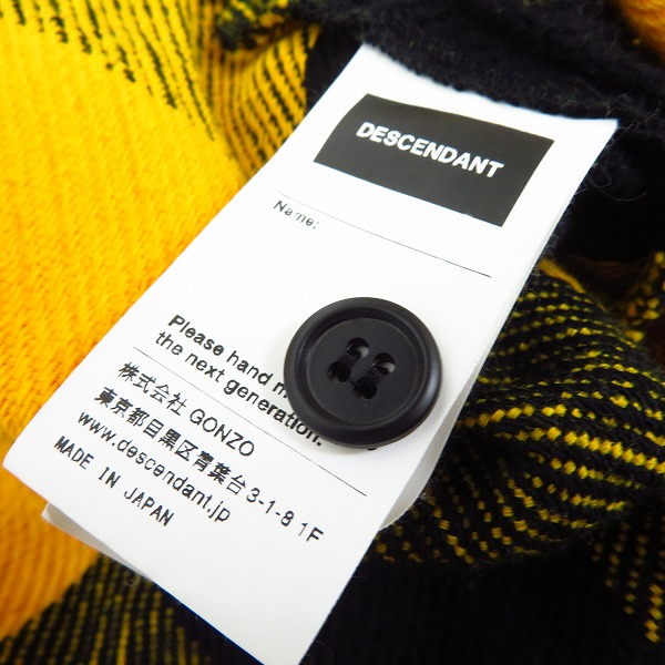 実際に弊社で買取させて頂いたDESCENDANT/ディセンダント 19SS spicoli hooded フード付き 長袖 チェックシャツ/3の画像 4枚目