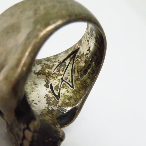 実際に弊社で買取させて頂いたCRAZY PIG/クレイジーピッグ ラージエビルスカルリング 19号の画像 7枚目