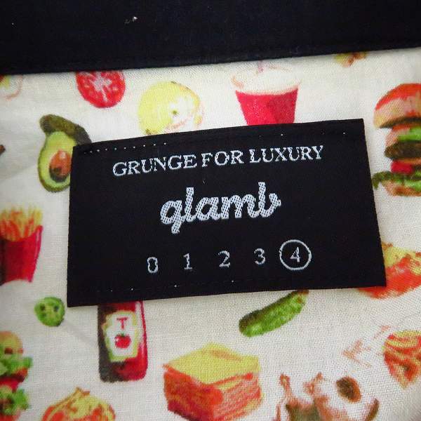 実際に弊社で買取させて頂いたglamb/グラム Burger land SH/バーガーランドシャツ/半袖 オープンカラーシャツ/4の画像 2枚目
