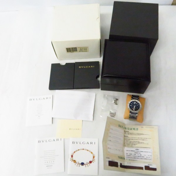 実際に弊社で買取させて頂いたBVLGARI/ブルガリ ブルガリブルガリ 黒文字盤 自動巻 BB38SS AUTO【付属品完備】の画像 7枚目