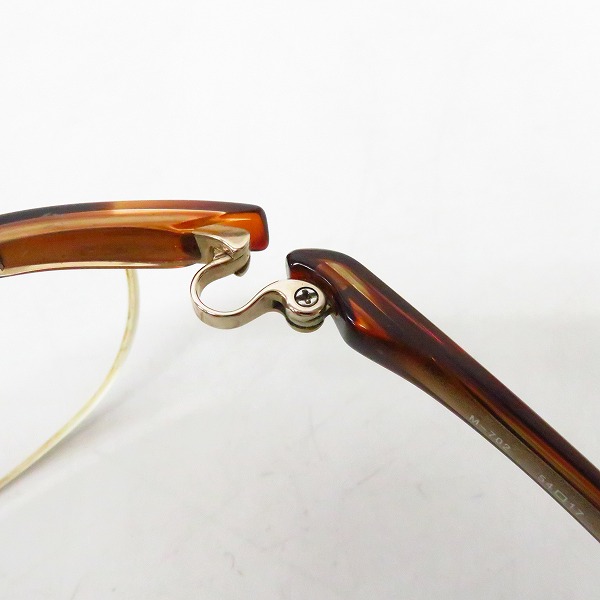 実際に弊社で買取させて頂いた999.9/フォーナインズ ハーフリム アイウェア/メガネフレーム M-702の画像 5枚目