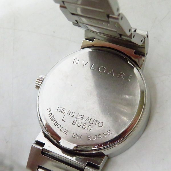 実際に弊社で買取させて頂いたBVLGARI/ブルガリ ブルガリブルガリ 黒文字盤 自動巻 BB38SS AUTO【付属品完備】の画像 3枚目