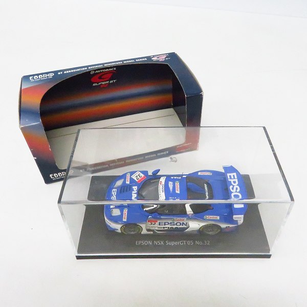 実際に弊社で買取させて頂いた【未開封】EBBRO/エブロ EPSON NSX SUPER GT 2005 No.32 1/43スケール ミニカーの画像 6枚目