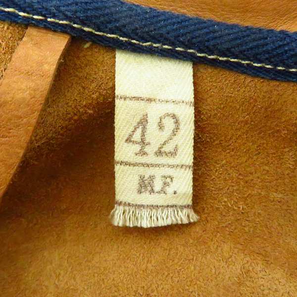 実際に弊社で買取させて頂いたMr.FREEDOM×SUGAR CANE/ミスターフリーダム×シュガーケーン オールレザー キャンパスジャケット Size：42 の画像 2枚目