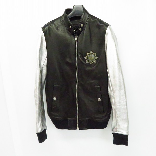 実際に弊社で買取させて頂いたDIESEL BLACK GOLD/ディーゼルブラックゴールド 胸バッジ レザー スタジャン/44