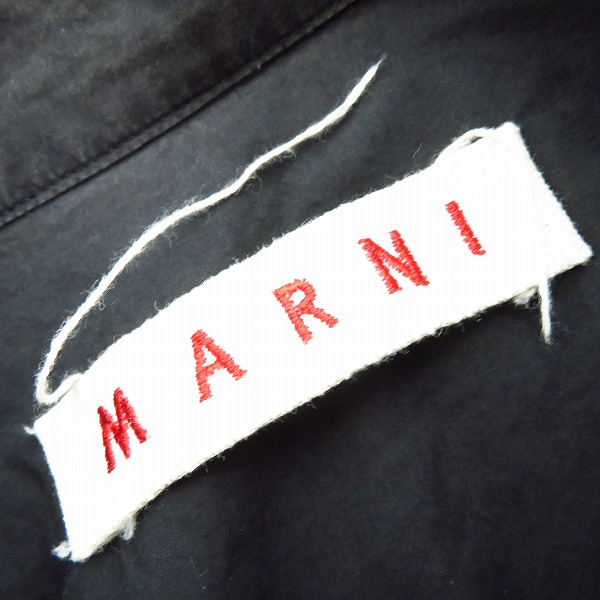 実際に弊社で買取させて頂いたMARNI/マルニ コットン半袖シャツ ブラック/黒 46の画像 2枚目