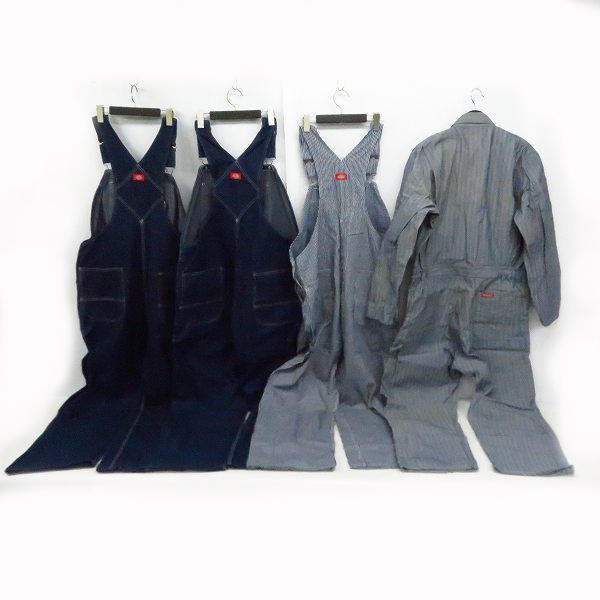 実際に弊社で買取させて頂いたDickies/ディッキーズ デニム オーバーオール/ジャンプスーツ 42/44/3点セットの画像 1枚目