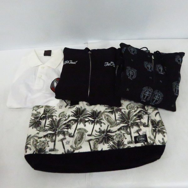 実際に弊社で買取させて頂いたCRIMIE/クライミー ジップアップ パーカー/ポロシャツ/トートバッグ Size：S 4点セット