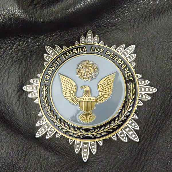 実際に弊社で買取させて頂いたDIESEL BLACK GOLD/ディーゼルブラックゴールド 胸バッジ レザー スタジャン/44の画像 6枚目