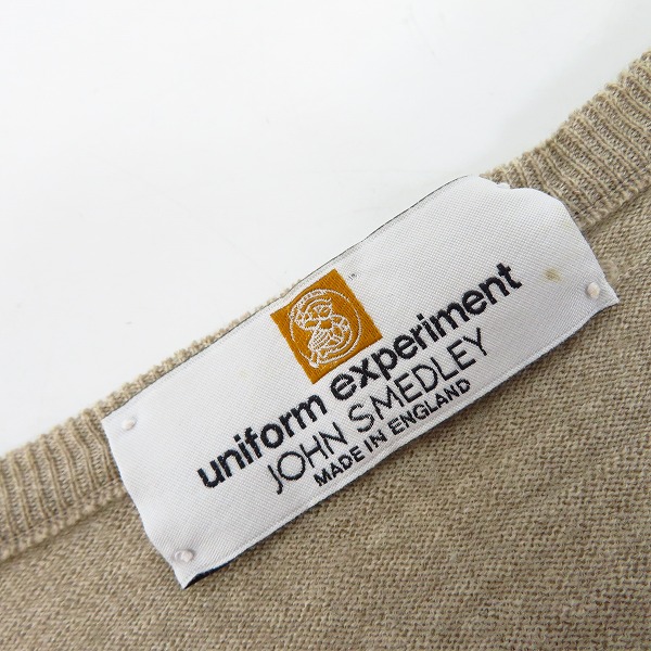 実際に弊社で買取させて頂いたuniform experiment×JOHN SMEDLEY/ユニフォームエクスペリメント×ジョンスメドレー クルーネック ニット UE-89060/1の画像 2枚目