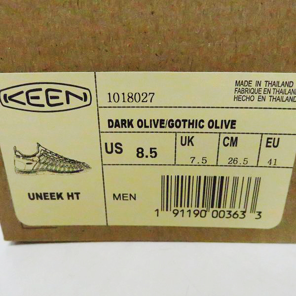 実際に弊社で買取させて頂いたKEEN/キーン UNEEK HT/ユニーク HT シューズ 1018027/26.5の画像 8枚目