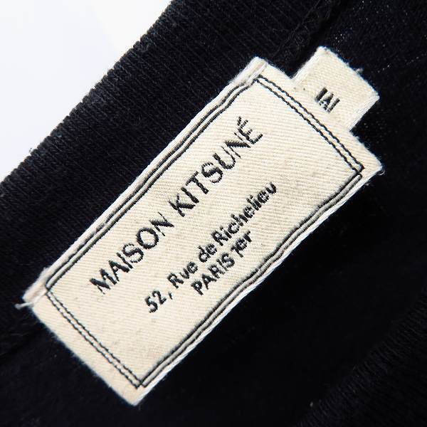実際に弊社で買取させて頂いたMAISON KITSUNE/メゾンキツネ PARIS ROYAL ロゴ プリント 半袖Tシャツ/Mの画像 2枚目