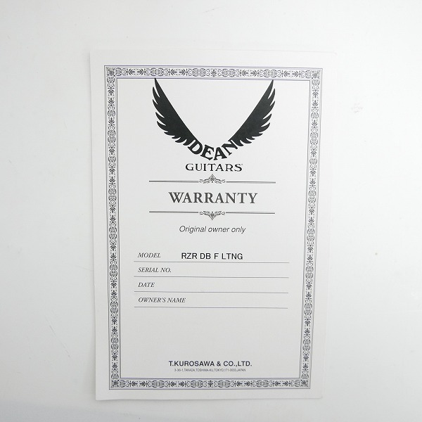 実際に弊社で買取させて頂いた★DEAN/ディーン Razorback Dimebag Floyd Lightning/RZR DB  F LTNG エレキギター セミハードケース付きの画像 8枚目