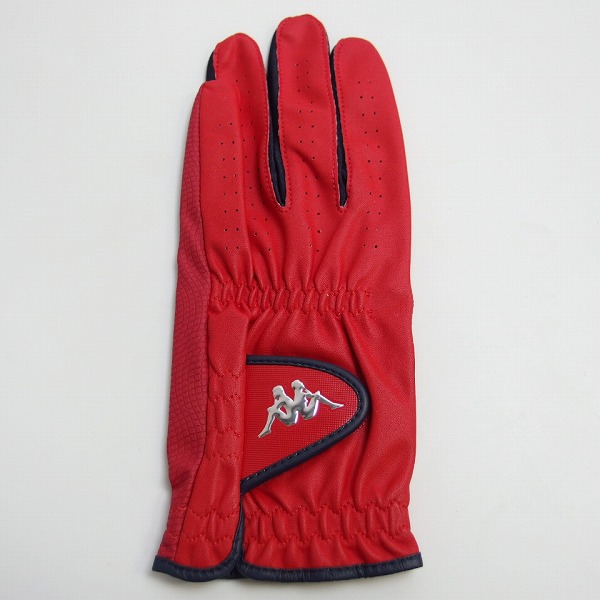 実際に弊社で買取させて頂いた【未使用】kappa/カッパ ゴルフ用グローブ/手袋 ホワイト/レッド KG718GL11/23-24cm(M) 2点セットの画像 5枚目