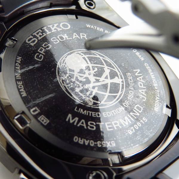 実際に弊社で買取させて頂いた【未使用/ギャラ付き】SEIKO×MASTERMIND/セイコー×マスターマインド アストロン 数量限定150本 SBXC041の画像 3枚目