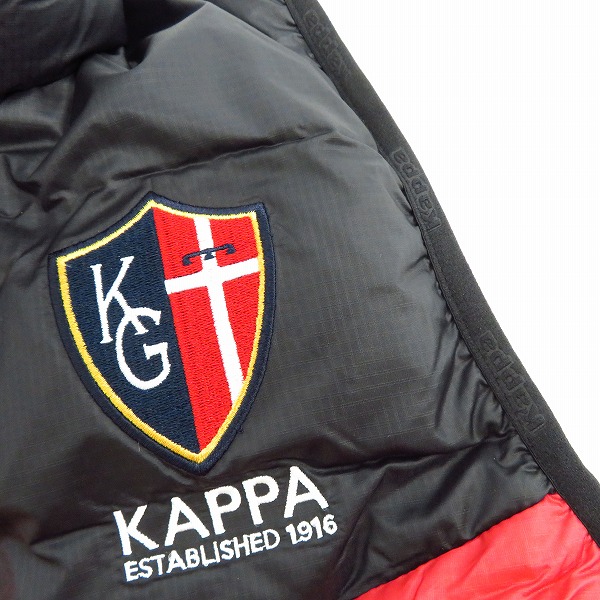 実際に弊社で買取させて頂いた【未使用】Kappa/カッパ ロゴワッペン付き ダウンベスト ゴルフウェア ブラック×レッド KG652VE42/Mの画像 5枚目
