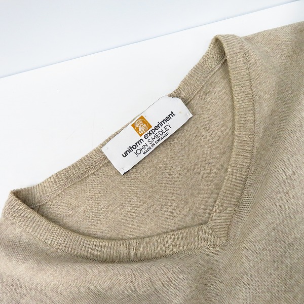 実際に弊社で買取させて頂いたuniform experiment×JOHN SMEDLEY/ユニフォームエクスペリメント×ジョンスメドレー クルーネック ニット UE-89060/1の画像 4枚目