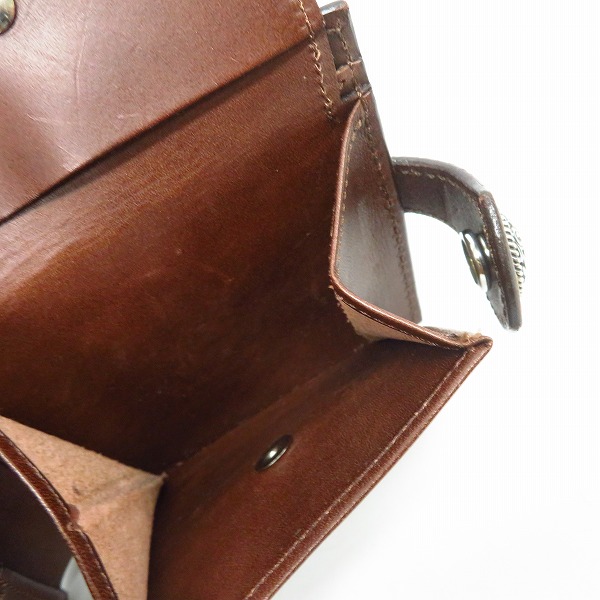 実際に弊社で買取させて頂いたFUNNY/ファニー 二つ折り コンチョ レザーウォレット/財布の画像 4枚目