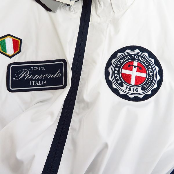 実際に弊社で買取させて頂いた【未使用】kappa/カッパ  ゴルフ 胸ワッペン ブルゾン ホワイト×ネイビー KG652WT42 Mの画像 6枚目