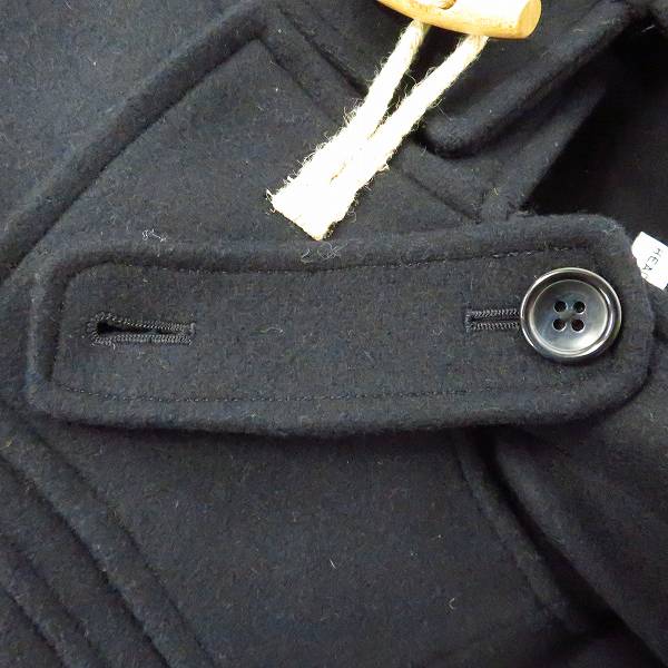 実際に弊社で買取させて頂いたHEAD PORTER PLUS/ヘッドポータープラス ウール ダッフルコート ネイビー/Ｌの画像 3枚目