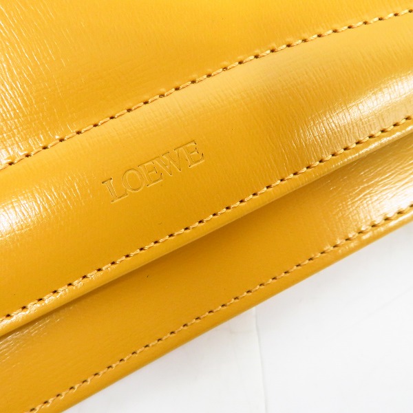 実際に弊社で買取させて頂いたLOEWE/ロエベ レザー ポーチ ショルダー イエローの画像 4枚目