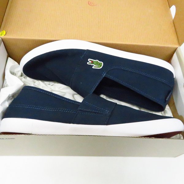 実際に弊社で買取させて頂いた【未使用】LACOSTE/ラコステ MARICE BL 2 CAM CANVAS 7-33CAM1071DB4 スリッポン/シューズ/US10 の画像 7枚目