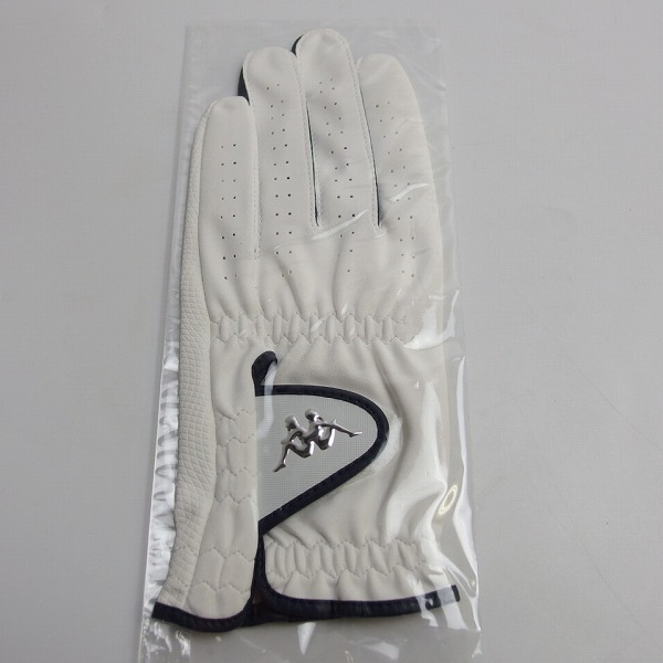 実際に弊社で買取させて頂いた【未使用】kappa/カッパ ゴルフ用グローブ/手袋 ホワイト/レッド KG718GL11/23-24cm(M) 2点セットの画像 3枚目
