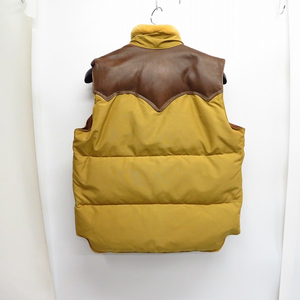 実際に弊社で買取させて頂いたSUGAR CANE/シュガーケーン ヨークレザー 切替 ダウンベスト　SC11598/Lの画像 1枚目