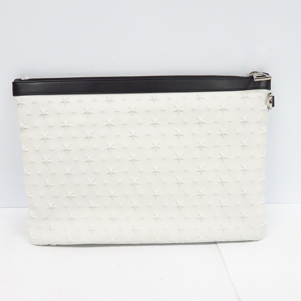 実際に弊社で買取させて頂いたJIMMY CHOO/ジミーチュウ DEREK/デレク スター レザー クラッチバッグの画像 1枚目