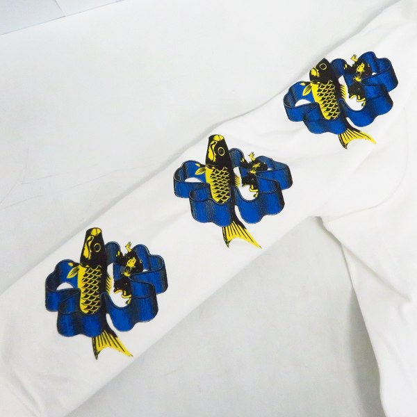 実際に弊社で買取させて頂いたEvisen Skateboards/エビセンスケートボード プリント スウェットトレーナーホワイト/XLの画像 6枚目