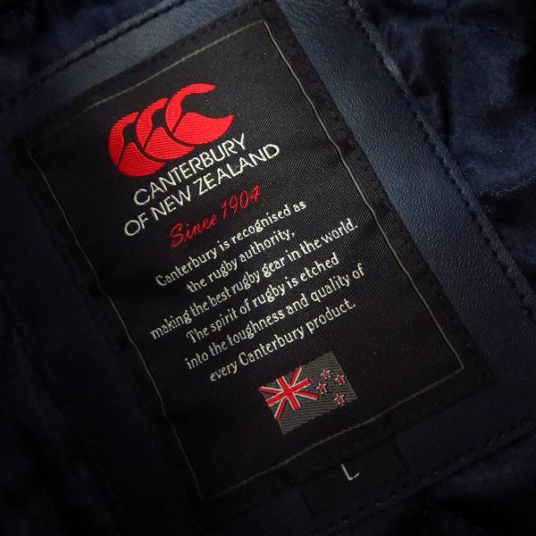 実際に弊社で買取させて頂いたCANTERBURY/カンタベリー 袖レザー スタジャン/Ｌの画像 2枚目