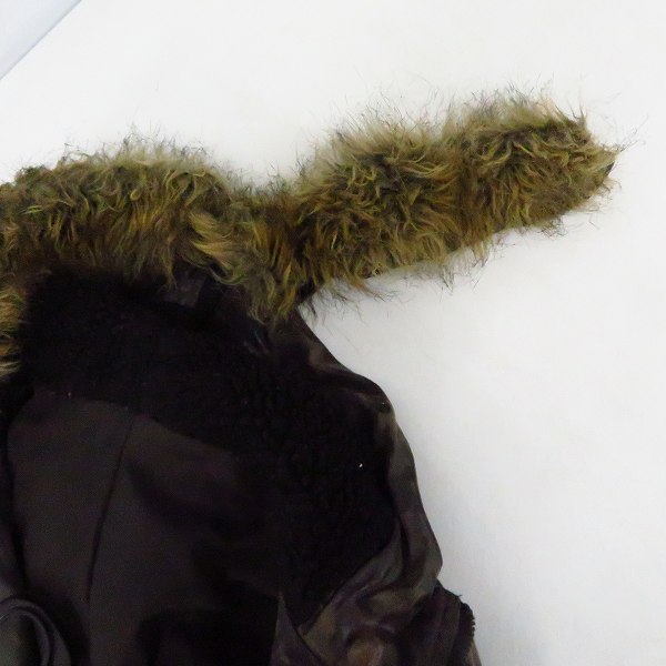 実際に弊社で買取させて頂いたCUSTOM CULTURE/カスタムカルチャー フーデットファー 中綿ジャケット/44の画像 7枚目