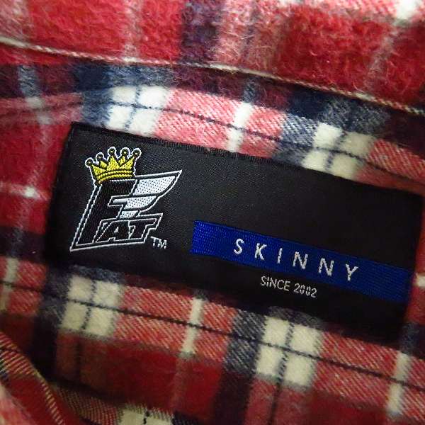 実際に弊社で買取させて頂いたFAT/エフエーティー CLAM・C/RODEO FATYO3 刺繍入り チェックネルシャツ/SKINNY 3点セットの画像 2枚目