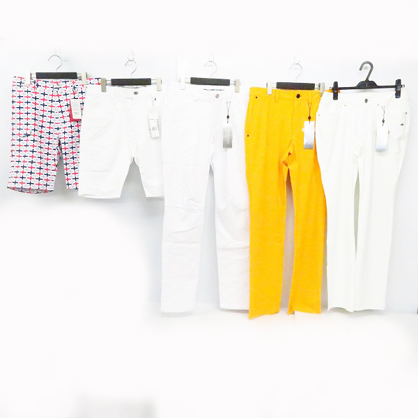 実際に弊社で買取させて頂いた【未使用】Kappa/カッパ ゴルフパンツ ホワイト/オレンジ/総柄 M/L 5点セッ