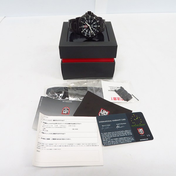 実際に弊社で買取させて頂いたLUMINOX/ルミノックス F-117 ステルス ナイトホーク腕時計/6402 替えベルト付き【動作未確認】の画像 5枚目