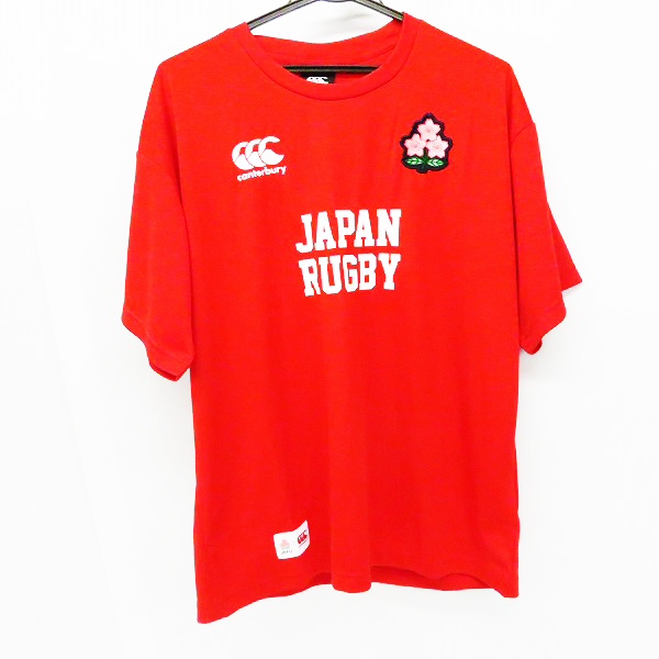 実際に弊社で買取させて頂いたCANTERBURY/カンタベリー ラグビー 日本代表 JAPAN RED TEE 半袖Tシャツ VCC39117/XL