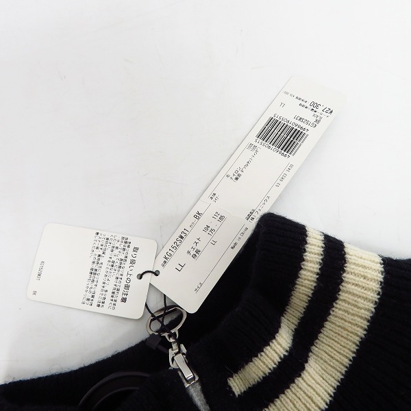 実際に弊社で買取させて頂いた【未使用】kappa/カッパ  ゴルフ ジップアップ ニットブルゾン ブラック KG152SW31 LLの画像 5枚目