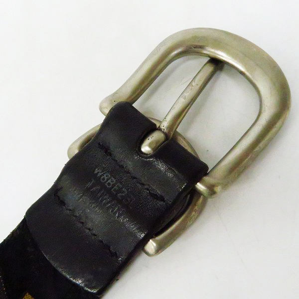 実際に弊社で買取させて頂いたARMANI JEANS/アルマーニジーンズ レザーベルト ブラック/黒 Size：Mの画像 2枚目