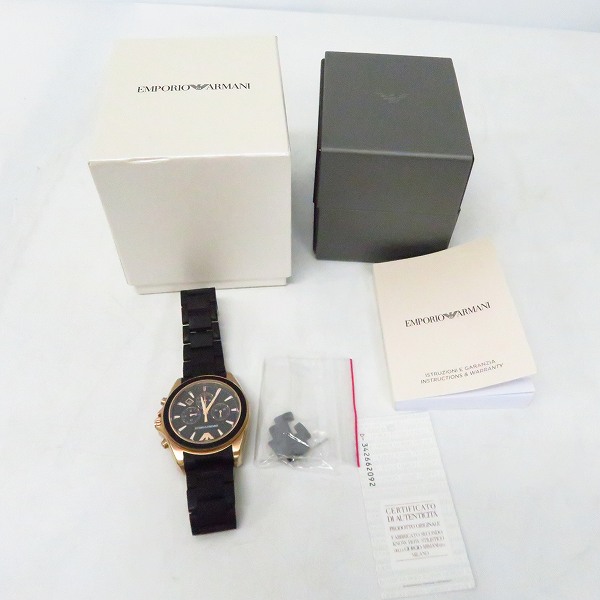 実際に弊社で買取させて頂いたEMPORIO ARMANI/エンポリオアルマーニ クロノグラフ 腕時計 AR-6066の画像 6枚目