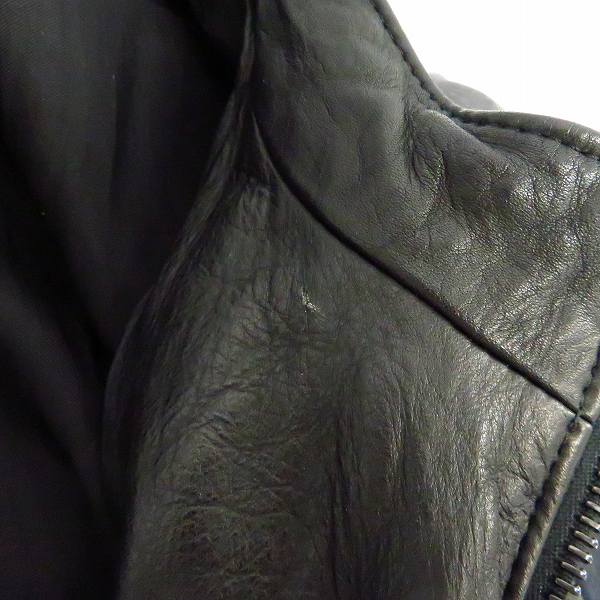 実際に弊社で買取させて頂いたThe Viridi-anne/ヴィリジアン レザー切り替えジャケット/1の画像 5枚目