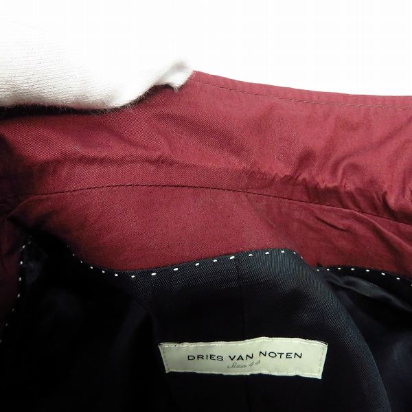 実際に弊社で買取させて頂いたDries Van Noten/ドリスヴァンノッテン 2Bテーラードジャケット 44の画像 5枚目