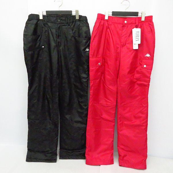 実際に弊社で買取させて頂いた【未使用】Kappa/カッパ ゴルフウェア 中綿パンツ BLACK/MAGENTA L/LL 2点セット